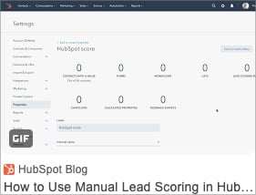 How to use manual lead scoring in Hubspot