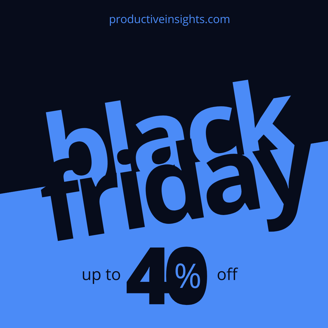 Simple Black and Blue Black Friday Sale Instagram Post