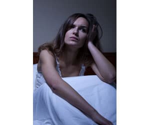 Young woman with sleeplessness